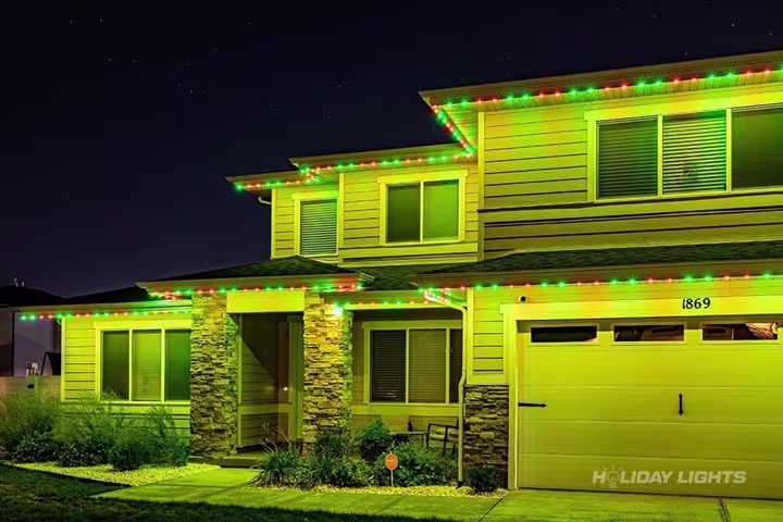 Permanent holiday lights installation in Florida