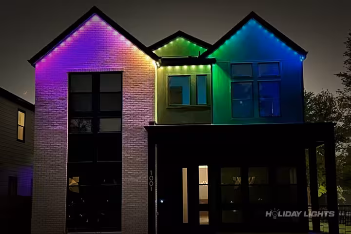 Permanent holiday lights installation in Florida