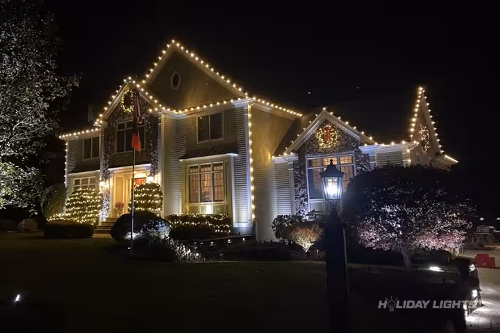 Residential holiday lights installation in Florida