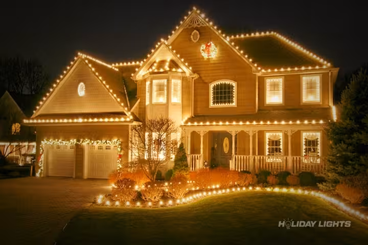 Residential holiday lights installation in Florida