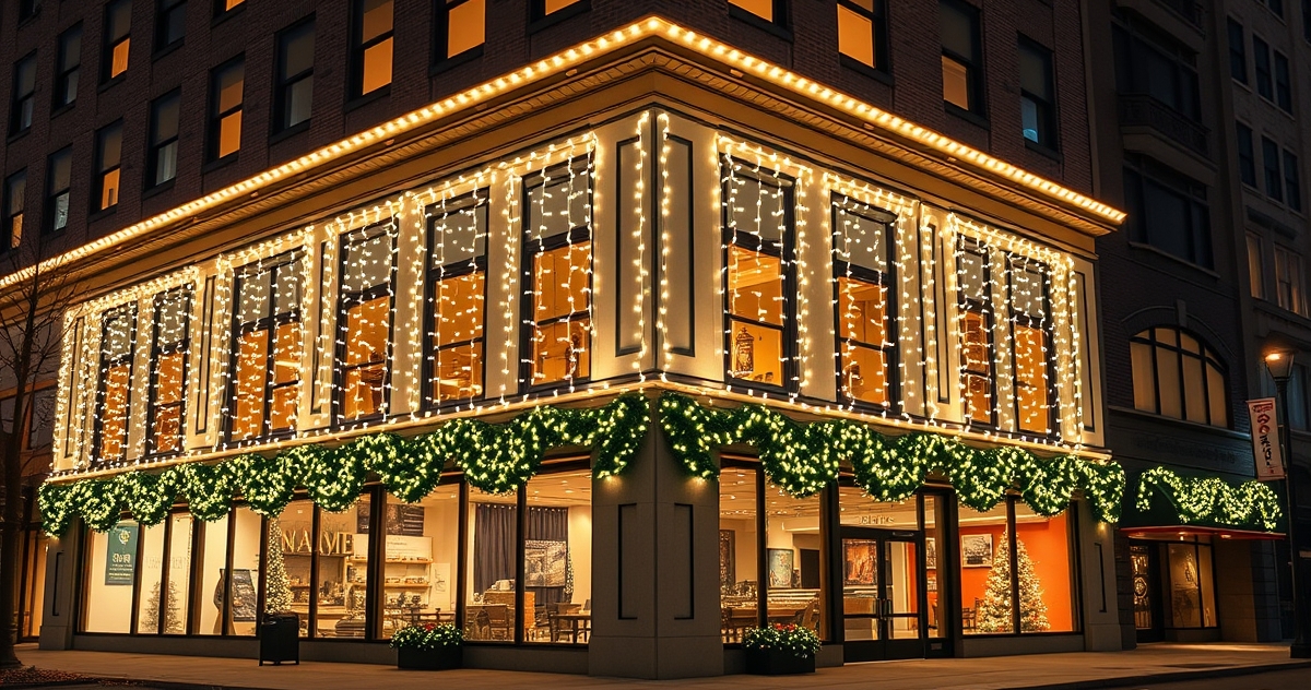 How Commercial Businesses Use Holiday Lighting to Drive Foot Traffic All Year